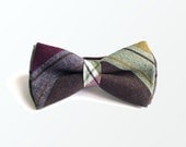 Men's Bowtie Dark Olive and White Multi Madras Tartan Plaid Check Cotton Pre-Tied Bow Tie For Men, Wedding & GIft READY TO SHIP