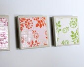 Tile Magnet Set, Intergalactic Decor, Shabby Chic Decor, Handmade Magnets, Glass Magnets, Ceramic, Housewares, Decor, Kitchen Decor