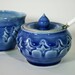Cobalt creamer & sugar set