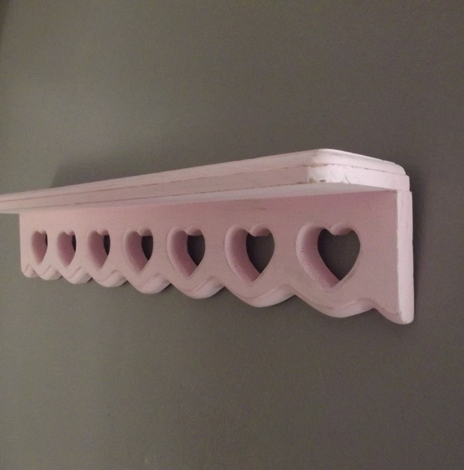 Pink Shelves Nursery Shelf Baby Girl by LucyEdgewoodDesigns