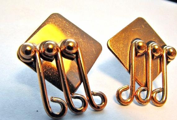 Renoir Geometric Copper Earrings