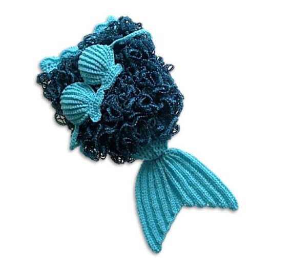 PDF Pattern (Crochet) Mermaid Tail and Shell Bikini Top - Photo Prop Set INSTANT DOWNLOAD