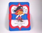 Pirate Boy Birthday Invitation Handmade Personalized