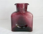 Vintage Blenko Water Bottle Decanter Amethyst Purple Home Decor Serving
