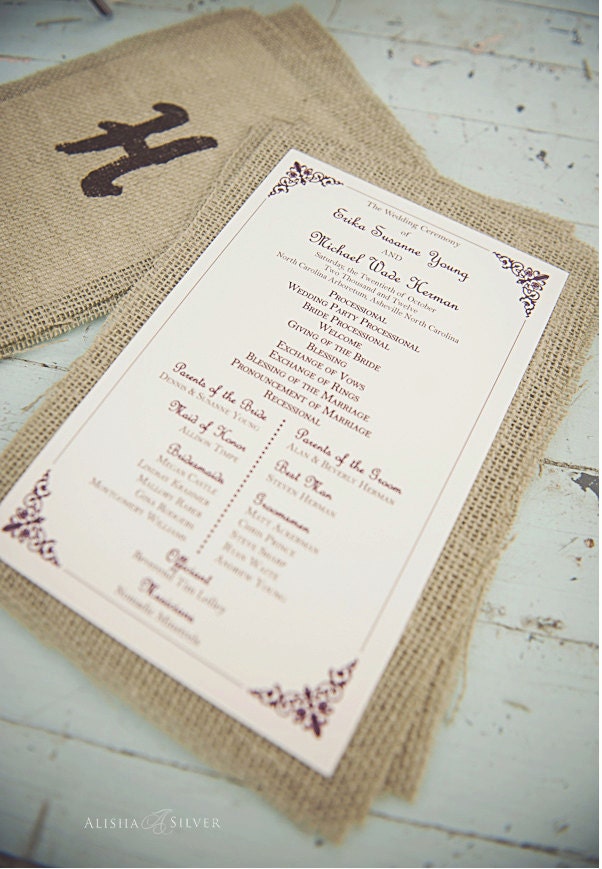 Wedding Ceremony Program - customize your colors Il_170x135