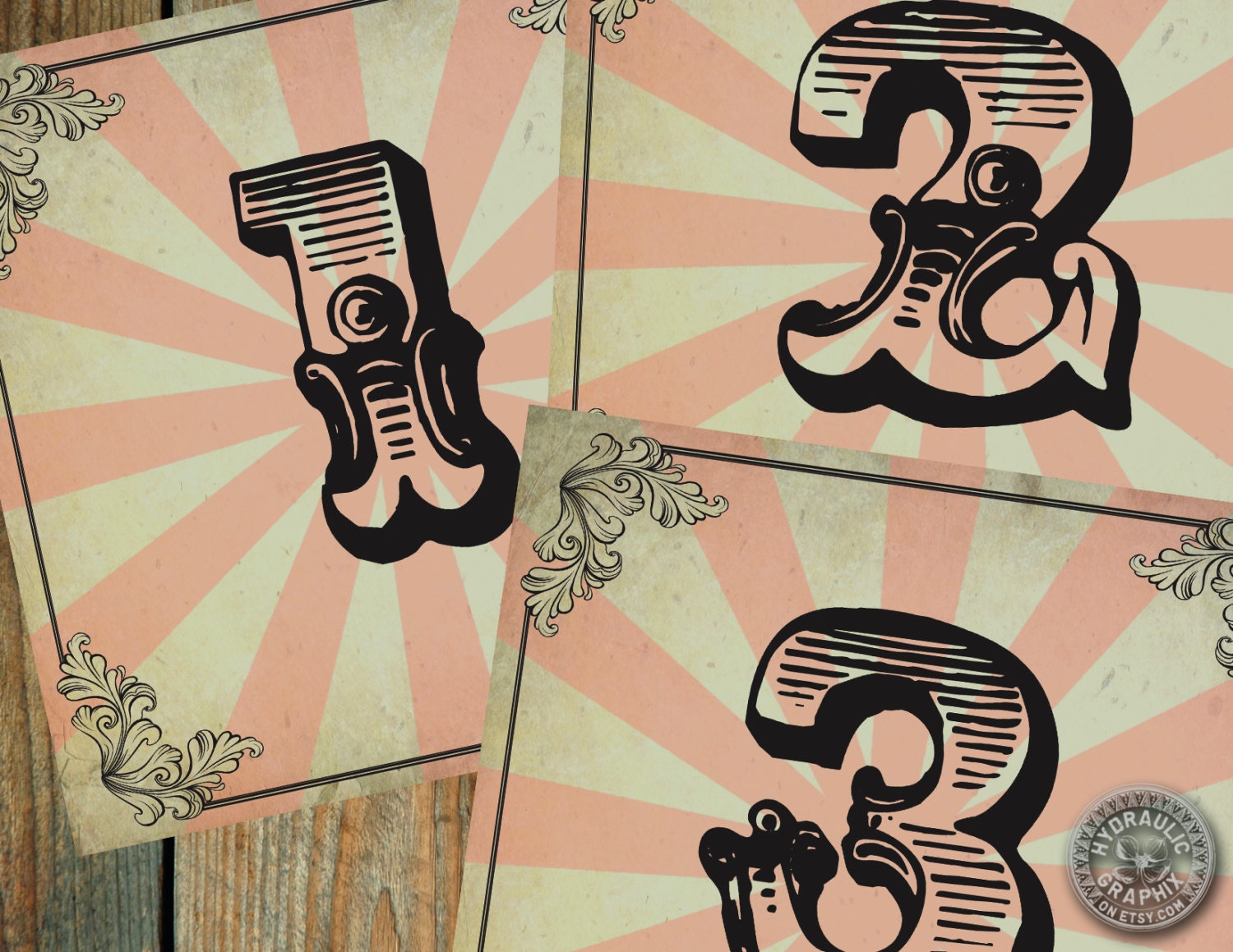 Wedding Table Numbers for VINTAGE CIRCUS Theme Il_170x135