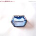 Art Deco Clear Blue Glass Brooch 1920s Vintage