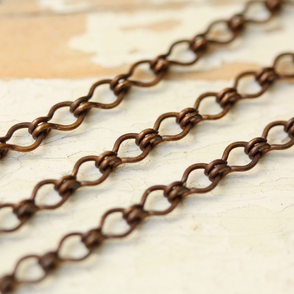 6ft Antiqued Brass Chain 4mm Ladder Medium Round Wire, Oxidized Chain Solid Brass Strong Chain