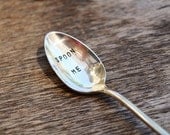 SPOON ME - Upcycled Vintage Silverware Spoon hand stamped