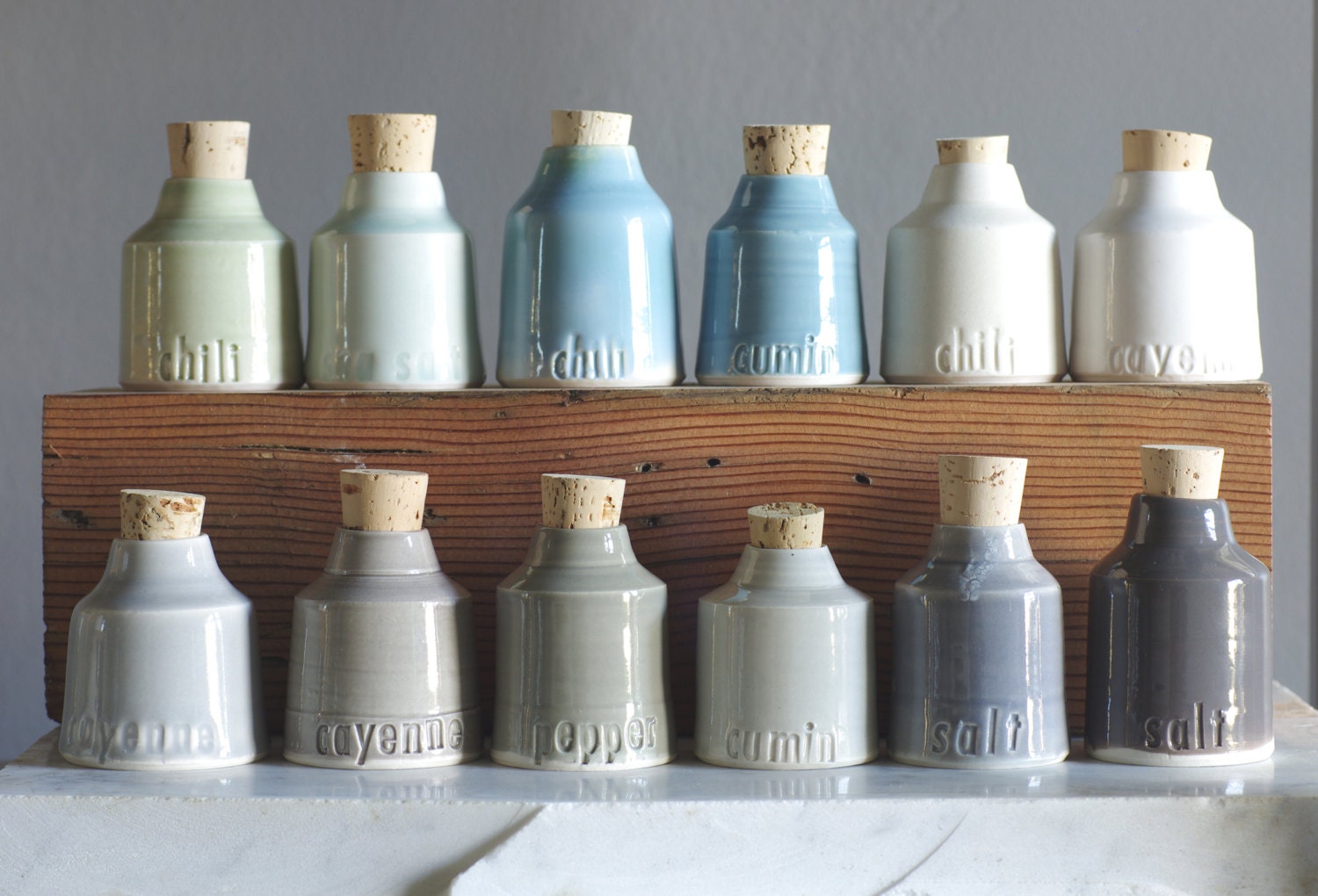 MTO custom spice jar . custom quantity . modern pottery minimal design