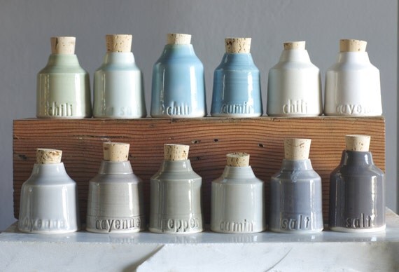 MTO custom spice jar . custom quantity . modern pottery minimal design