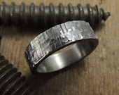 6mm Mens Wedding Band, Eco Friendly, Sustainable, Handmade Wedding Ring,Sterling Silver Ring
