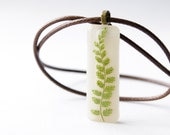 Real Fern Necklace - spring woodland nature jewelry - botanical dried fern