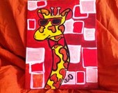 Jefry is going on a date 11x14 staple back ready to hang acrylic painting
