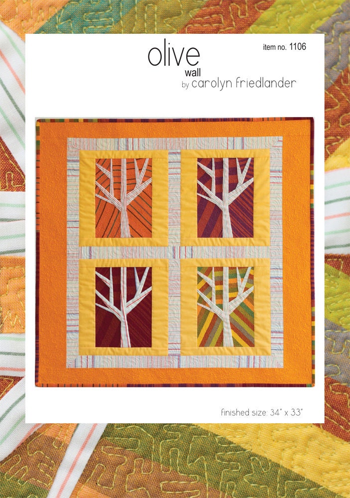 Olive Wall Quilt Pattern by Carolyn Friedlander
