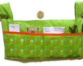 Coupon Organizer-Coupon Caddy- Floral-Lime Green and Orange