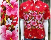 amazing VINTAGE 1960s Ui Maikai Hawaiian Shirt -- Aloha Shirt --MADE in HAWAII