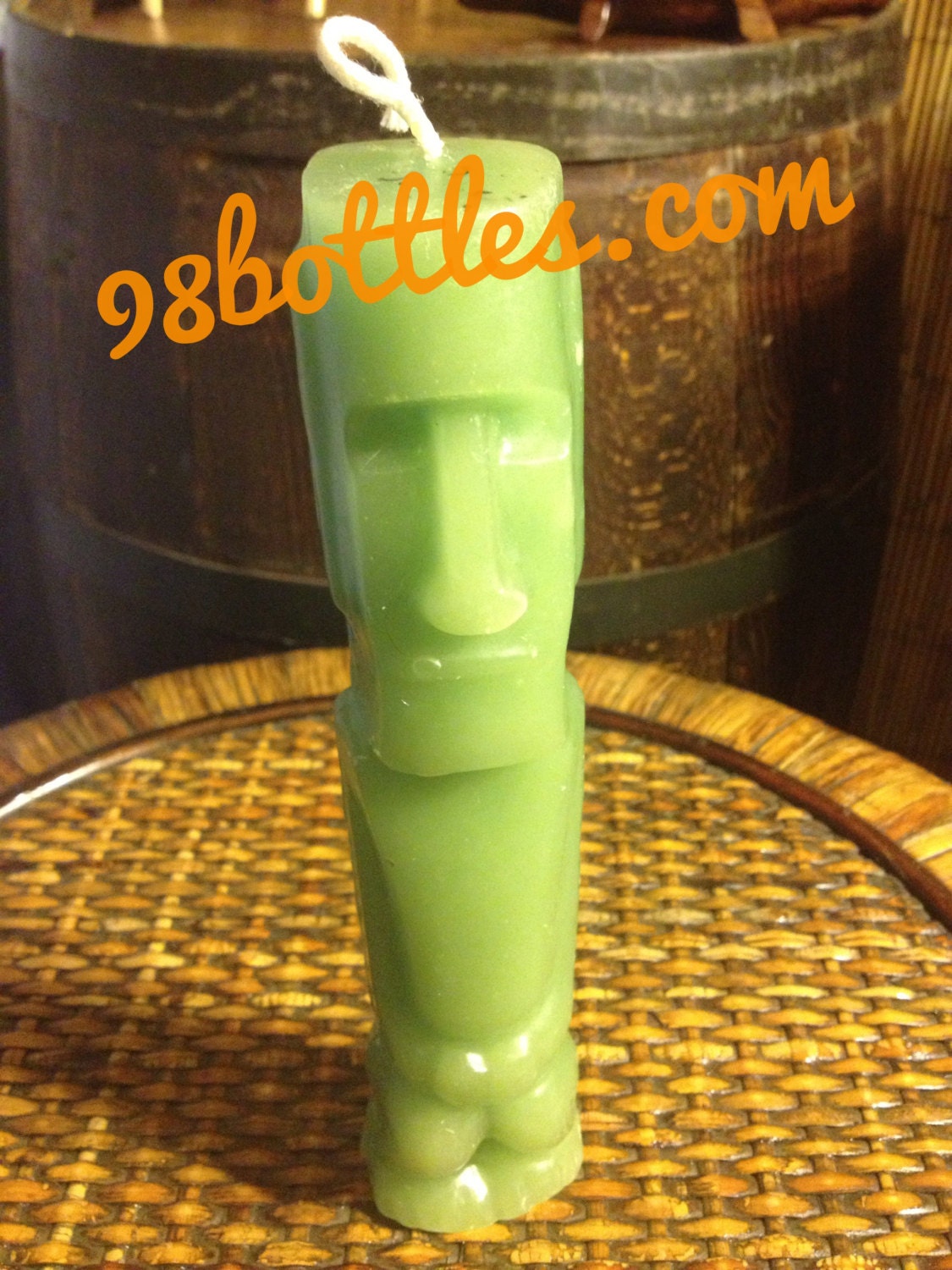 Tiki candle - Easter Island - Moai - Polynesian - Hawaiian - Luau - Hukilau - Homemade - Made to Order