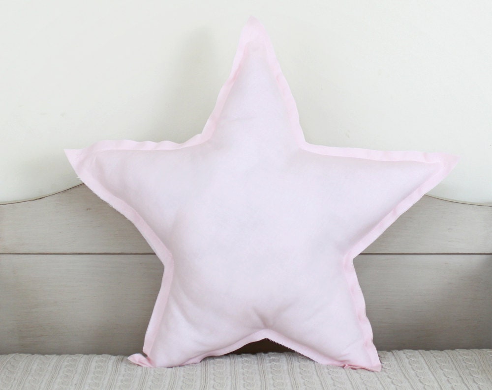 Star shaped Pillow or cushion - tickle pink, soft cotton