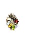 Vintage Sterling Silver Marcasite Ring, Multicolored Stones, Marquise Shape, Spring Flower Ring, Cocktail Ring