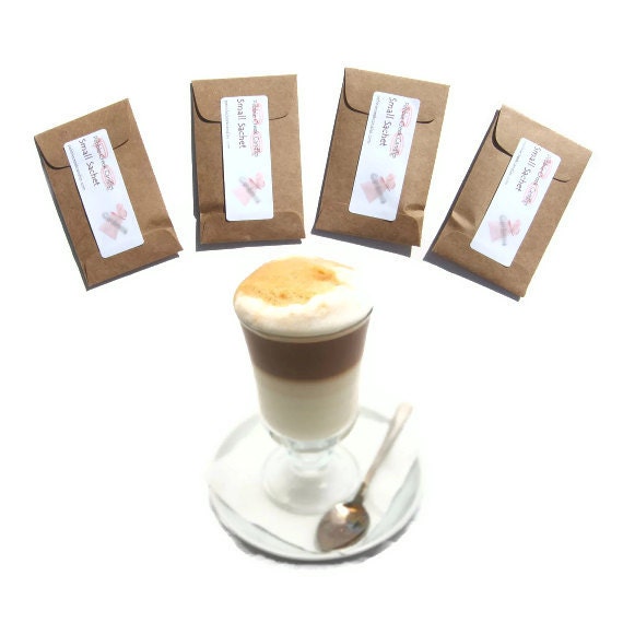 4 Pumpkin Pie Latte Sachets Rustic Kraft Brown Autumn Halloween Thanksgiving Vegan Coffee Scented Small - pebblecreekcandles