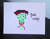 Bridal Shower Bridesmaids Luncheon Invitation Card