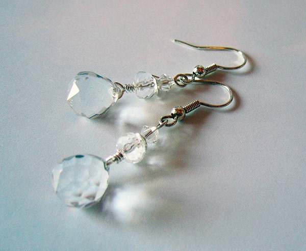 Refractions - Crystal and Silver Dangle Earrings