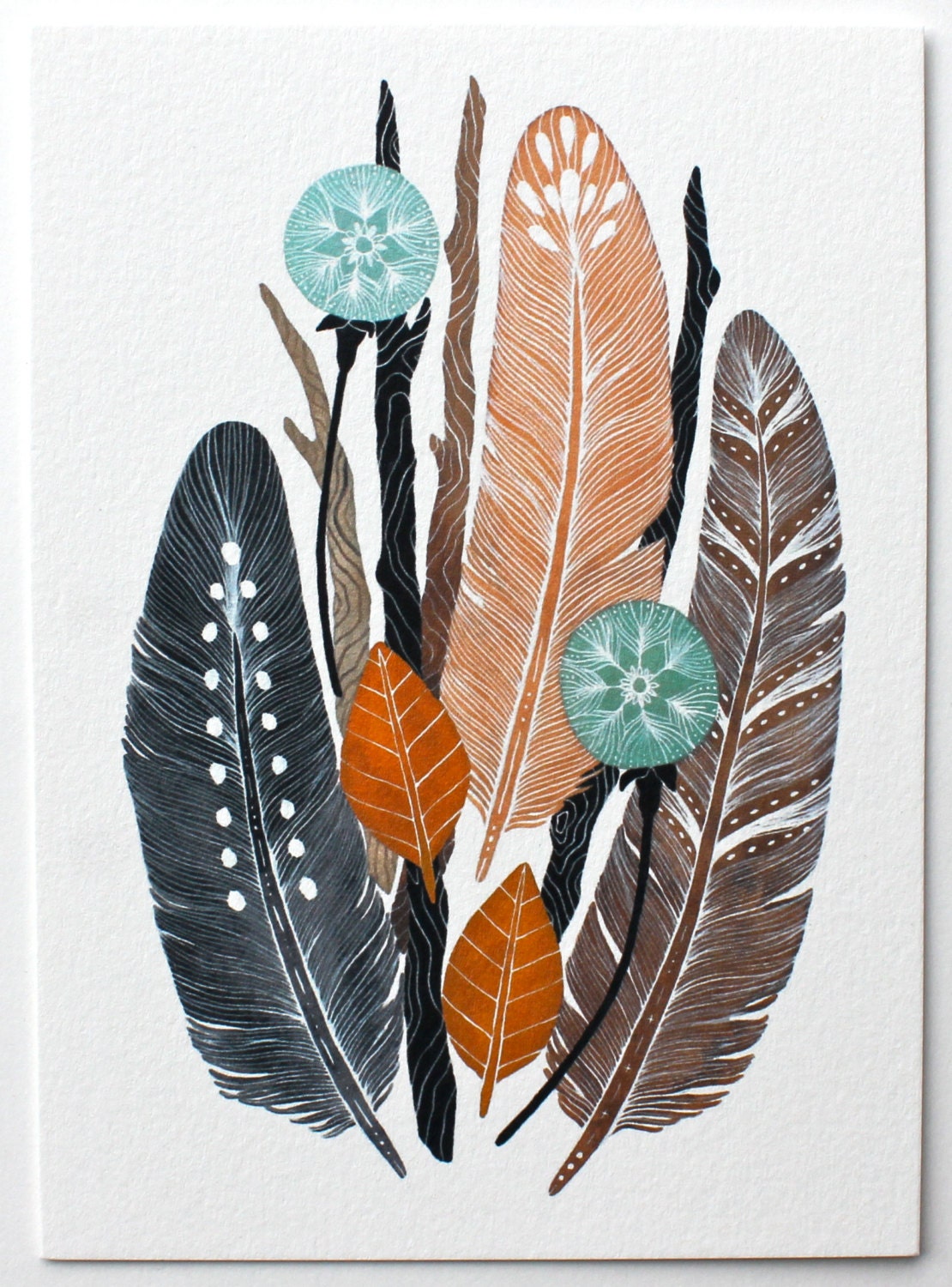 Nature Collection Painting - Watercolor Art - 8x10 Archival Print