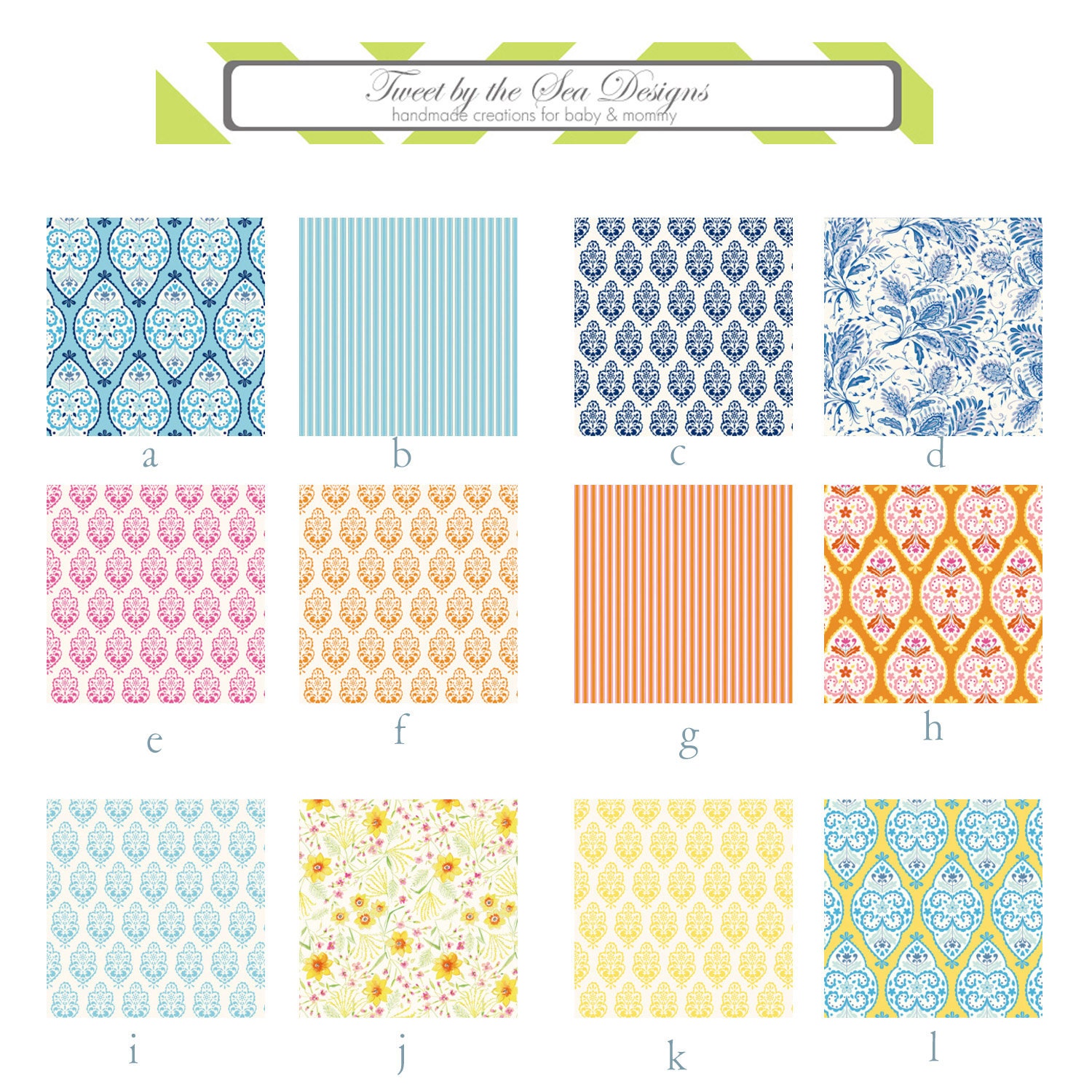 Custom 3 piece Nursery Set--Crib Sheet, Crib Skirt, & Bumper Pads (Sunshine Cotton Linen)