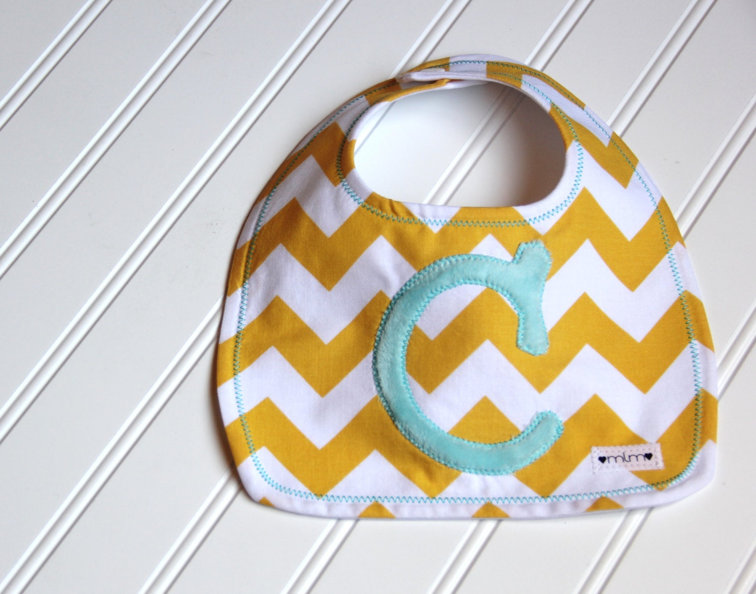 Chevron Bib Monogrammed, Personalized Bib, Chevron Stripe Bib, Waterproof Bib, Custom Bib, Monogrammed Bib