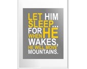 Boy nursery art print Let him sleep... 16x20