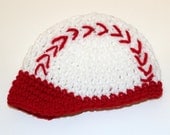 Newborn Boy Baby Baseball Cap / Hat / Beanie - Photo Photography Prop - Knit / Crochet -