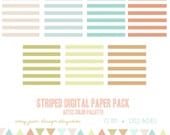 Horizontal Stripes Digital Paper Pack, paper crafts,card making, scrapbooking, website, blog background