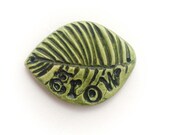Grow Leaf Polymer Clay Link or Pendant