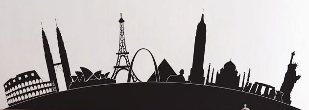 Wonders of the World - Wall Decal Vinyl Decor Art Modern Removable Sticker Mural uBer Decals A526