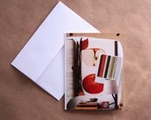 4 Cards - Note Card set with Envelopes - Hand designed Art Card Set - 4.25 x 5.5 Blank Cards - Anthropologie Inspired - Greeting card