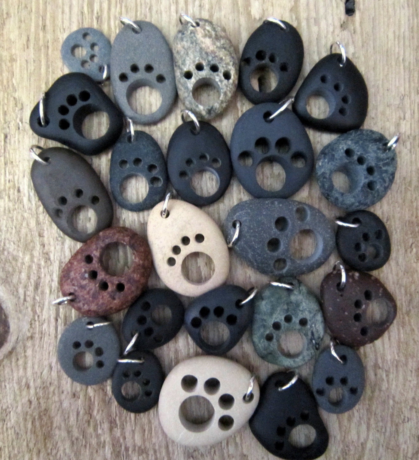 Paw Pendants  Dog or Cat from Lake Superior