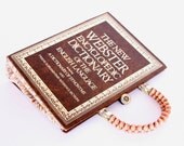 Webster's Dictionary Book Purse Handbag with pocket for iPad (with compact pocket mirror)