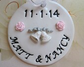 Personalized Wedding Ornament/Gift Tag - Wedding Gift - Keepsake Memento - Custom Made to Order