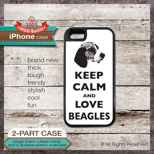 Keep Calm And Love Beagles TOUGH iPhone 4/4S or iPhone 5 Case