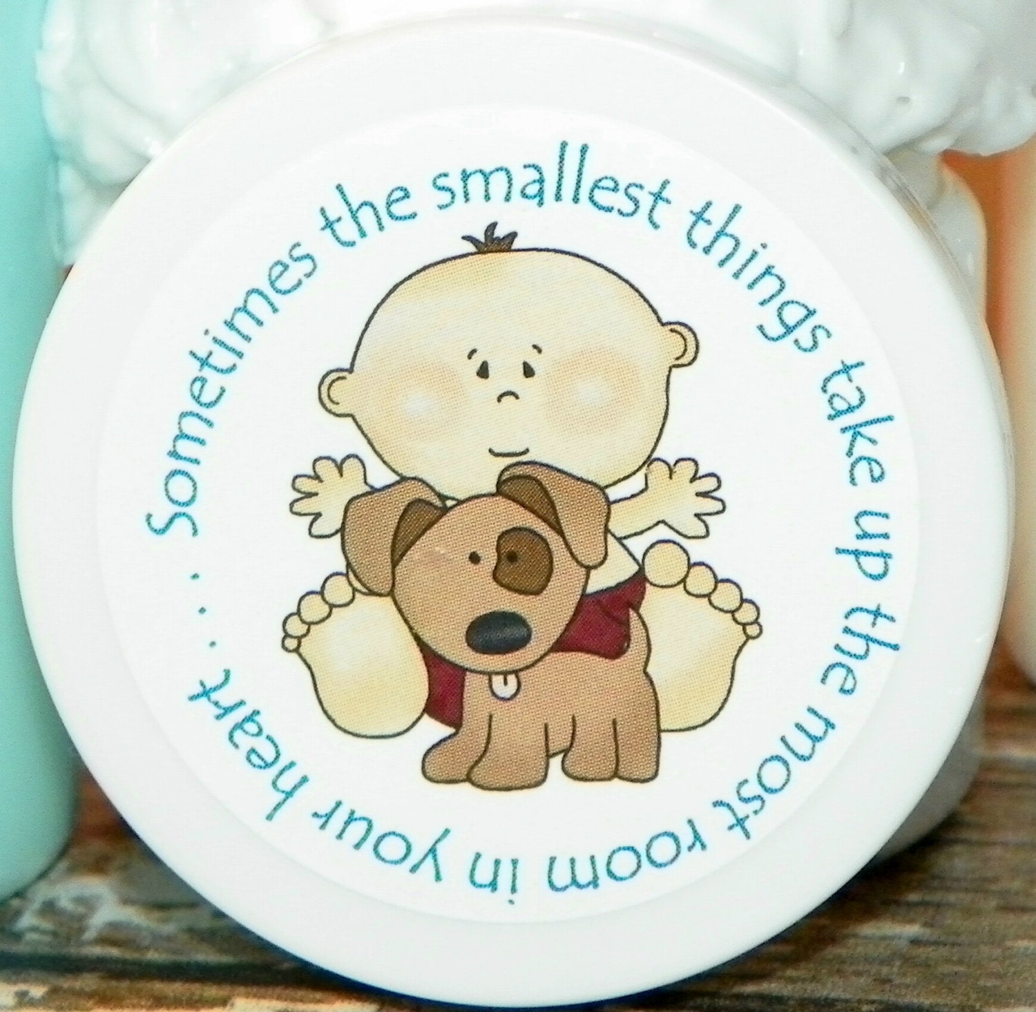 Baby Shower Favors - Personalized Whipped Body Butter (Puppy Love - Boy)