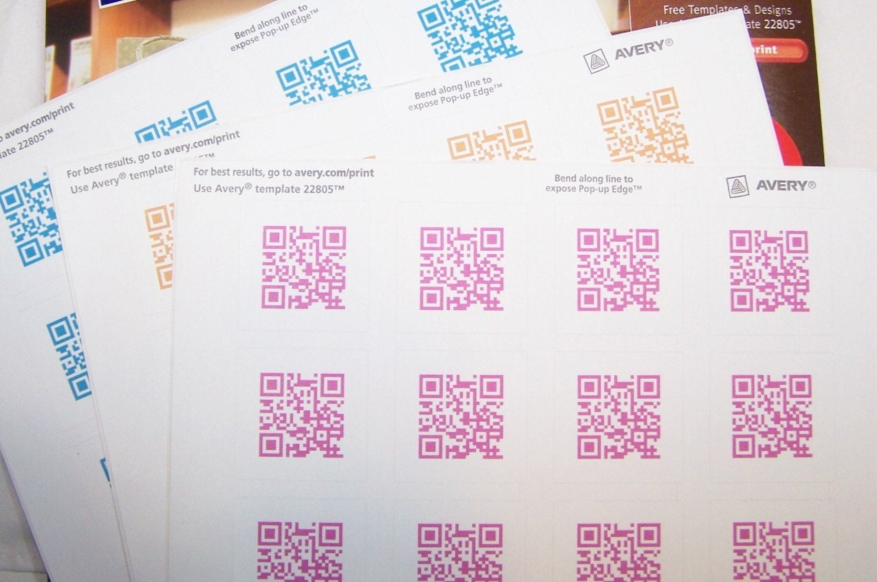 QR, Code, Labels, CUSTOM, MADE, Any, Color, Personalized