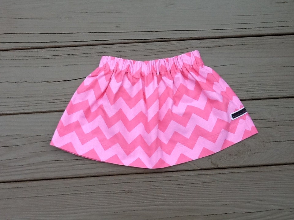 Girls twirly skirt. 2 tone pink on pink or any color chevron twirly skirt. Custom Boutique children's clothing. By EverythingSorella.