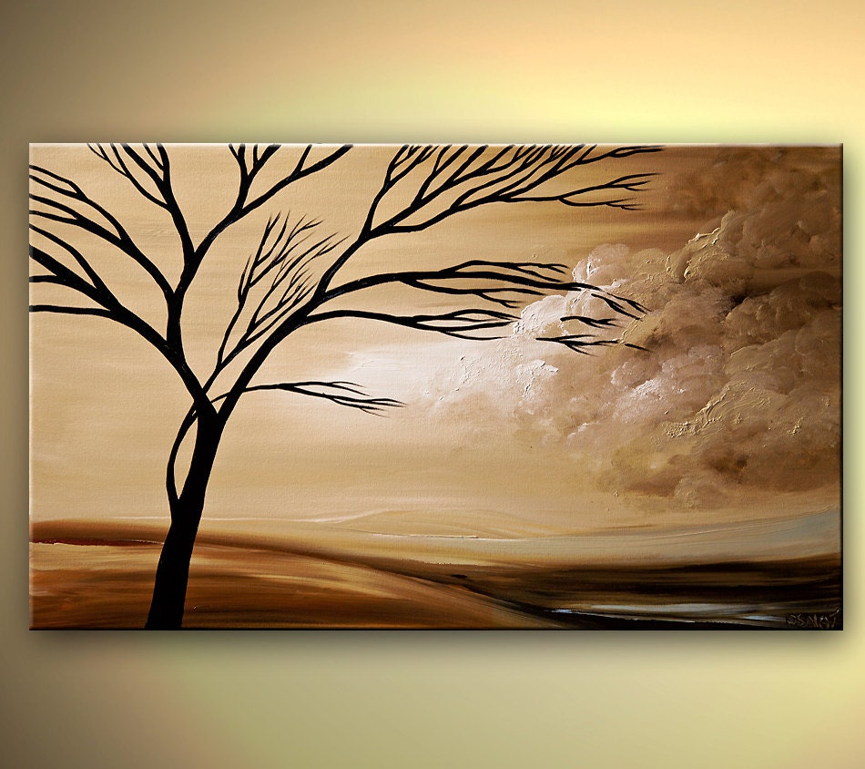 ORIGINAL Acrylic Abstract Landscape Painting Fine Art by Osnat