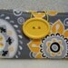 Gray and Yellow Business Card/Gift Card Case