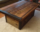 Industrial Coffee Table with Usable Trunk / Chest Base