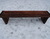 3 ft Industrial Bench with wood legs