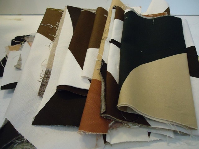 Vintage Marimekko Brown Fabric, Bits and Pieces
