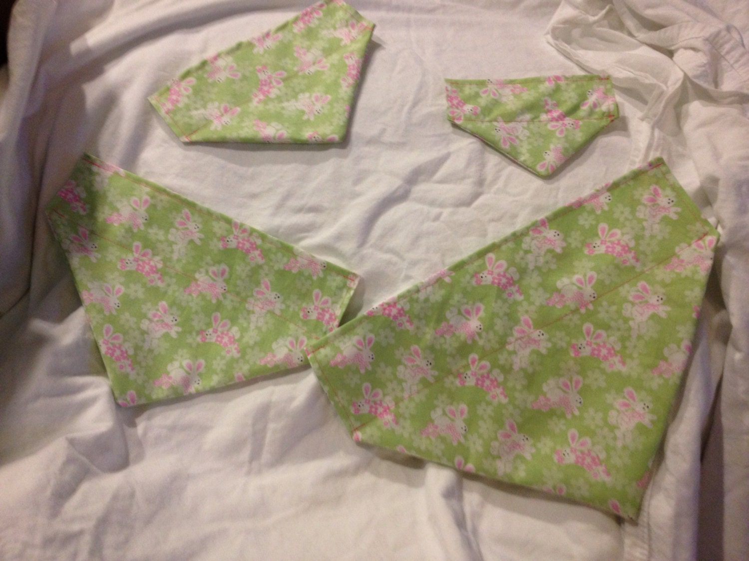 Easter Bunny Green Over the Collar Bandana