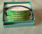 Lime Green Jeremiah 29:11 Scripture Bracelet